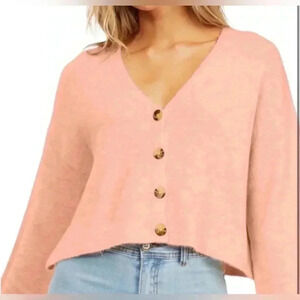 NWT Billabong Short N Sweet Cropped Cardigan Sweater Size Medium